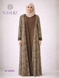 Printed Kimono Brown With Inner