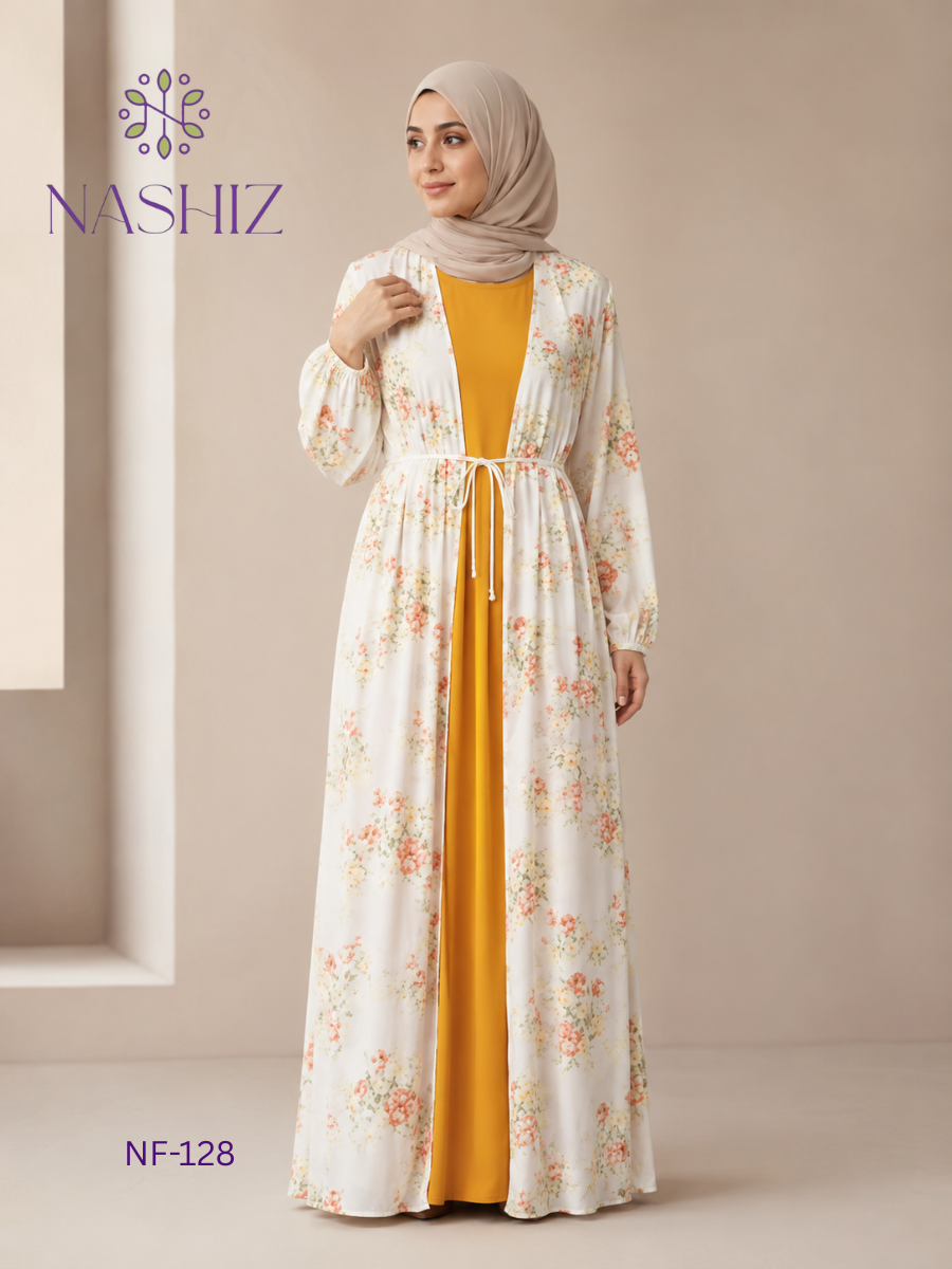 Floral Kimono With Orange Inner
