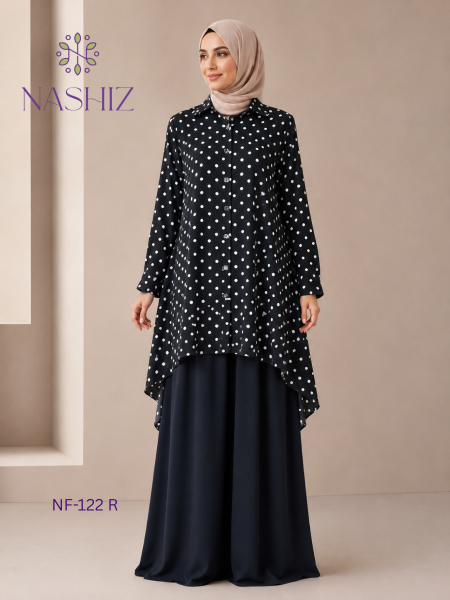 Black And White Dotted Top
