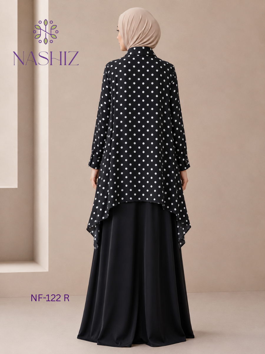 Black And White Dotted Top