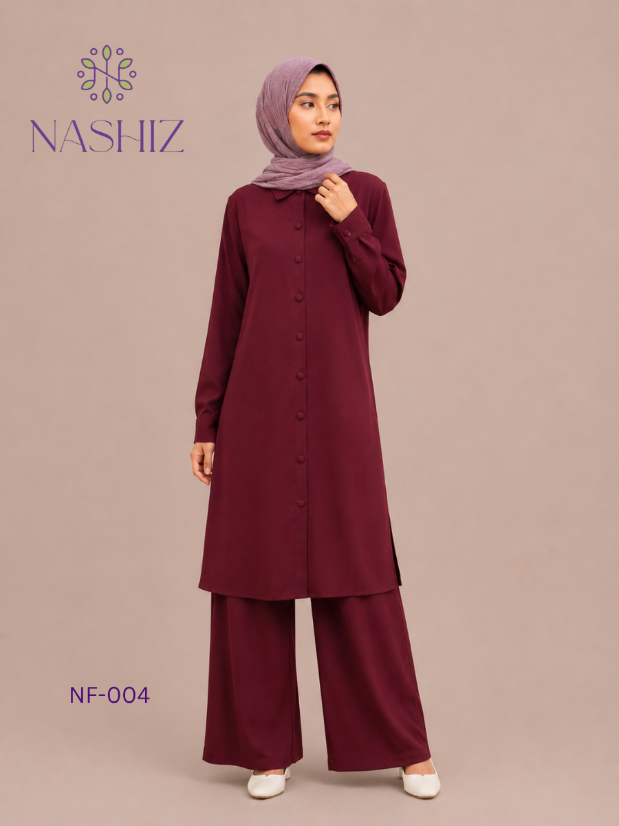 Women's Long Shirt And Flare Pants