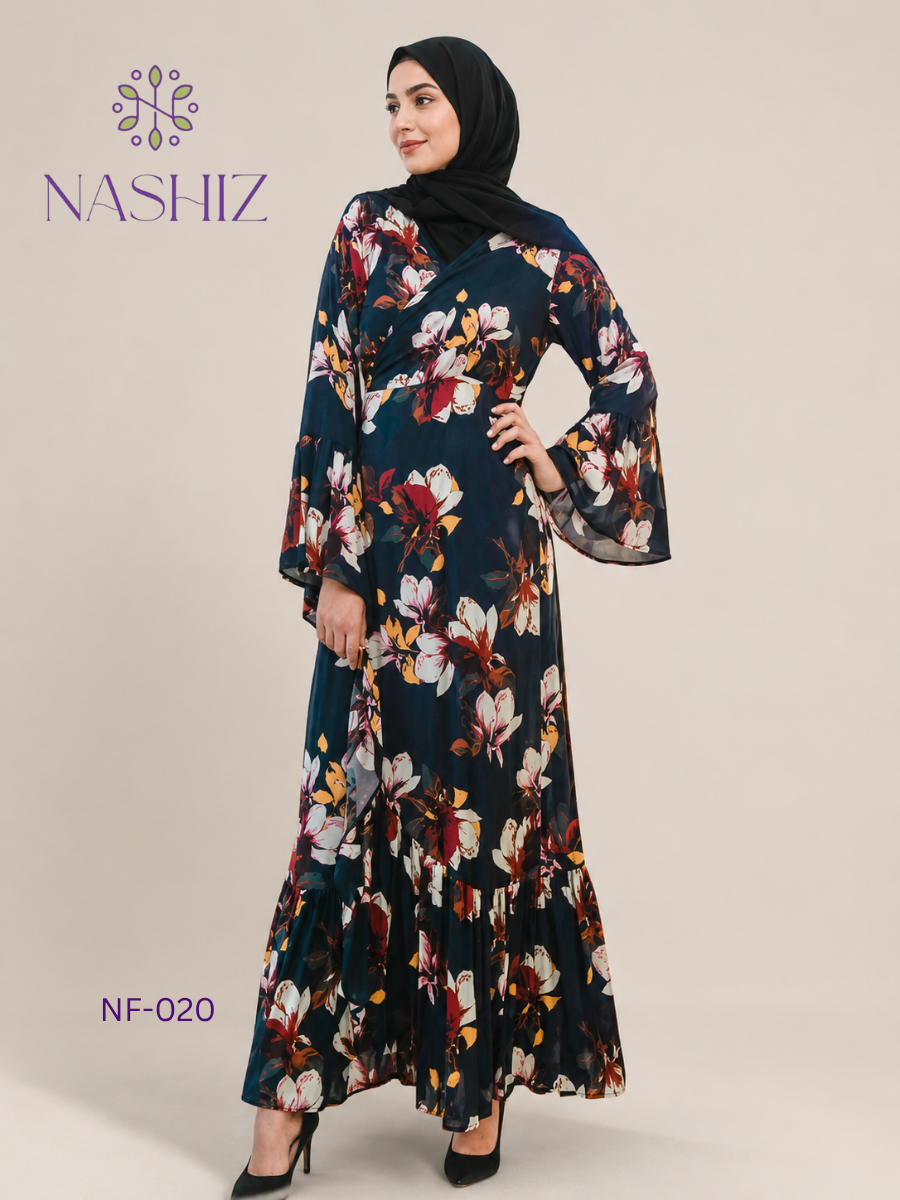 Floral Wrapper Dress - Long