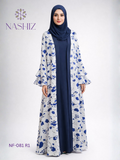 Printed Kimono with Black Inner – 2PC