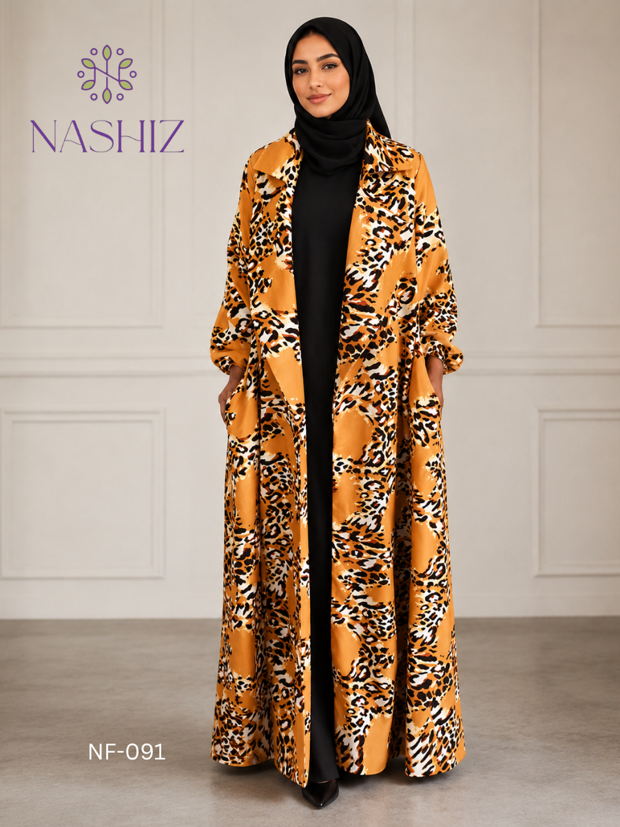 Leopard Style Kimono With Pockets
