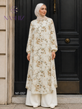 Printed Long Top With Flare Pant