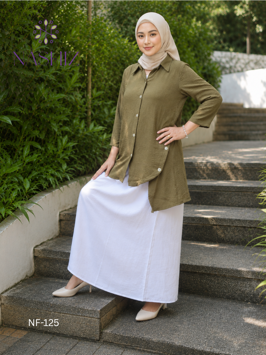 Long Tail Top With Button