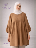 Short Linen Top - Beige
