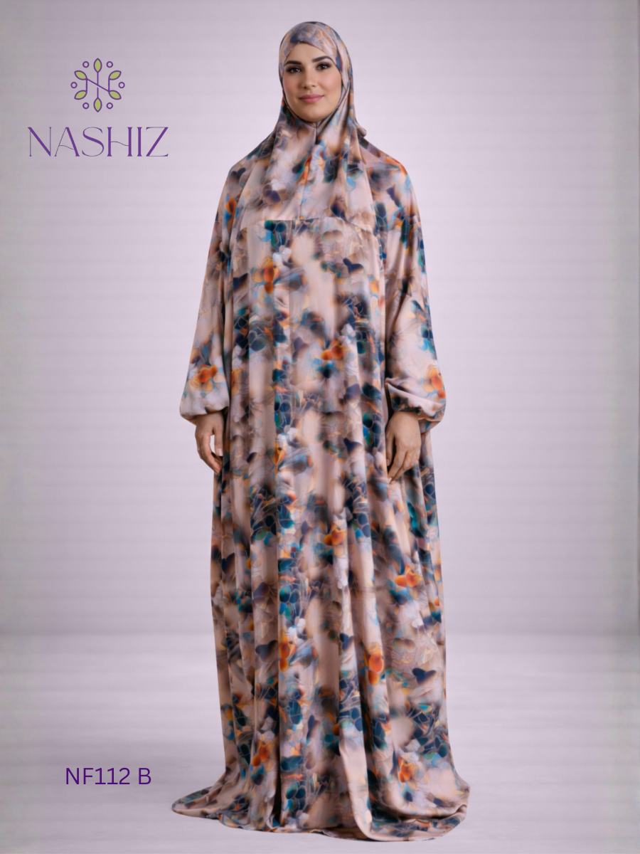 Viscose Cotton Prayer Cloth – Brown Print