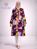 Shirt Type Long Top - Purple