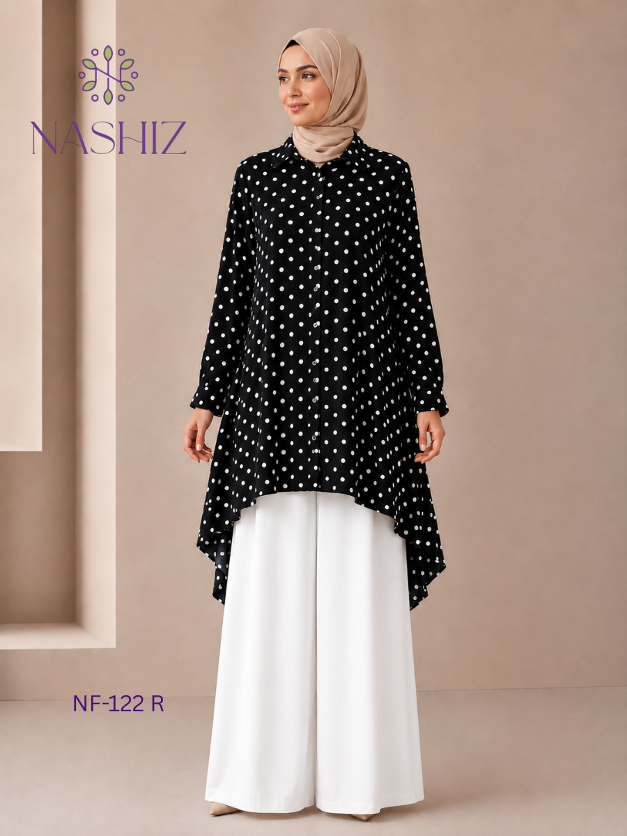Black And White Dotted Top