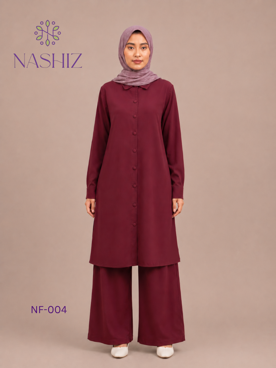 Women's Long Shirt And Flare Pants