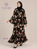 Floral Wrapper Dress - Long