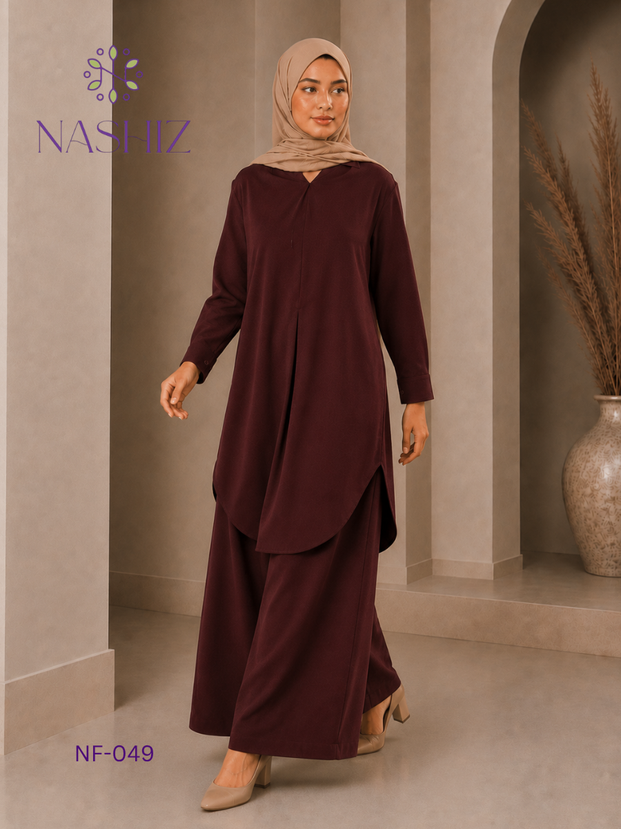 Purple Top With Flare Pant