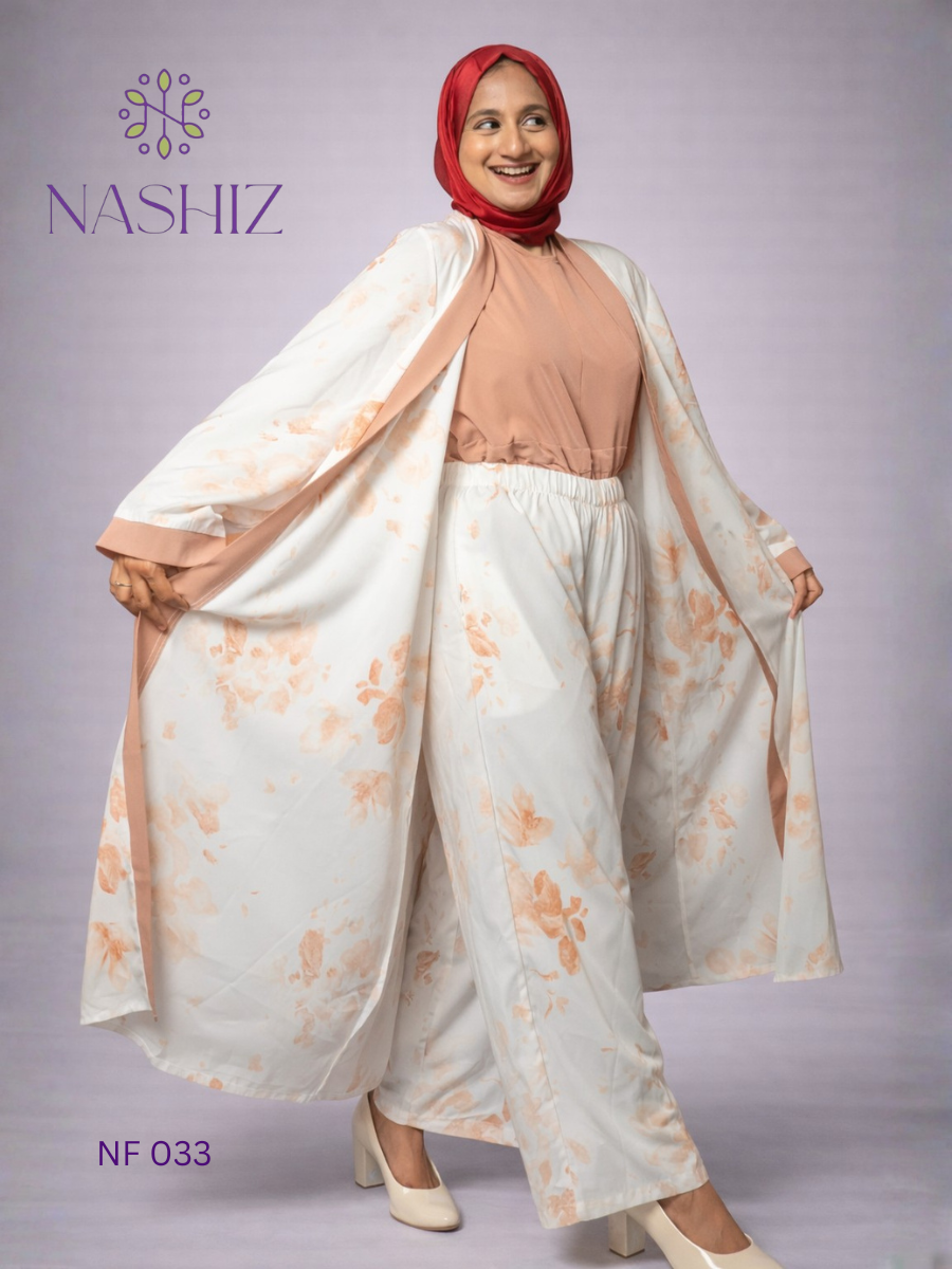 Kimono With Flare Pants And Inner - 3 Pc Set Dress