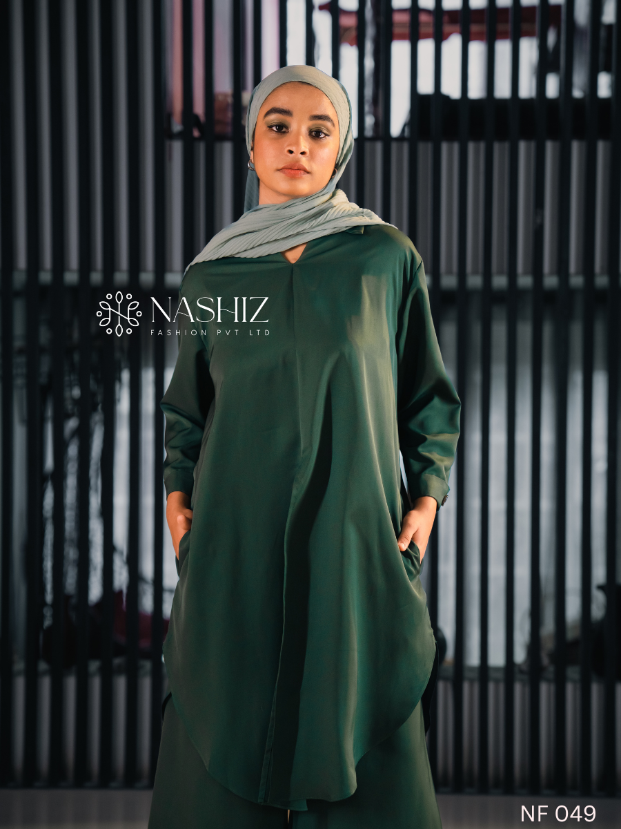 Green Top With Flare Pant