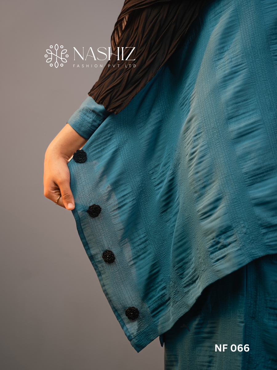 Blue Flare Top With Pant