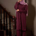 Open Front Shirt & Pants with Bottom - 2pc set