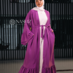 Ruffle-style kimono with a white inner