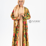 Stylish Pastel Print Kimono with Inner