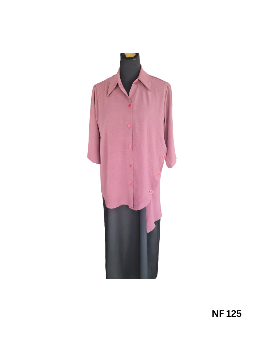 Long tail top with button